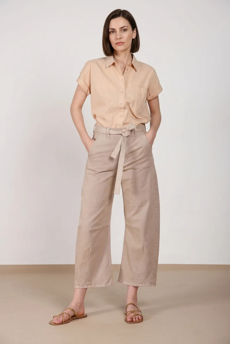 Vivienne City pantalon chino femme en bull stretch balloon fit