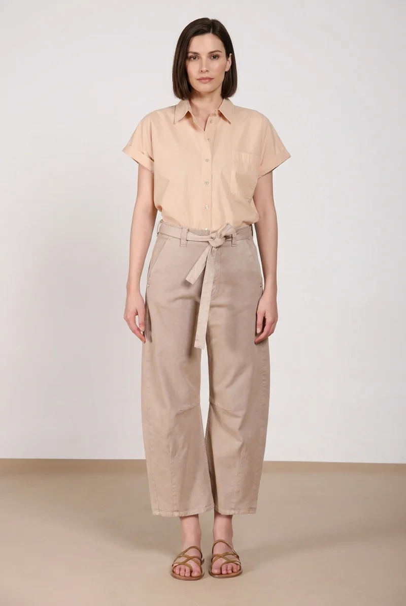 Vivienne City pantalon chino femme en bull stretch balloon fit