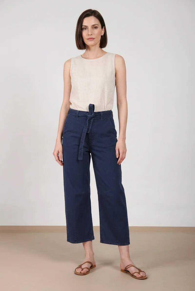 Vivienne City pantalon chino femme en bull stretch balloon fit