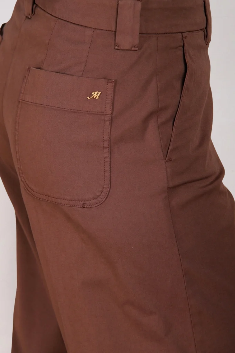 New York Studio Cropped pantalon chino femme en gabardine straight fit