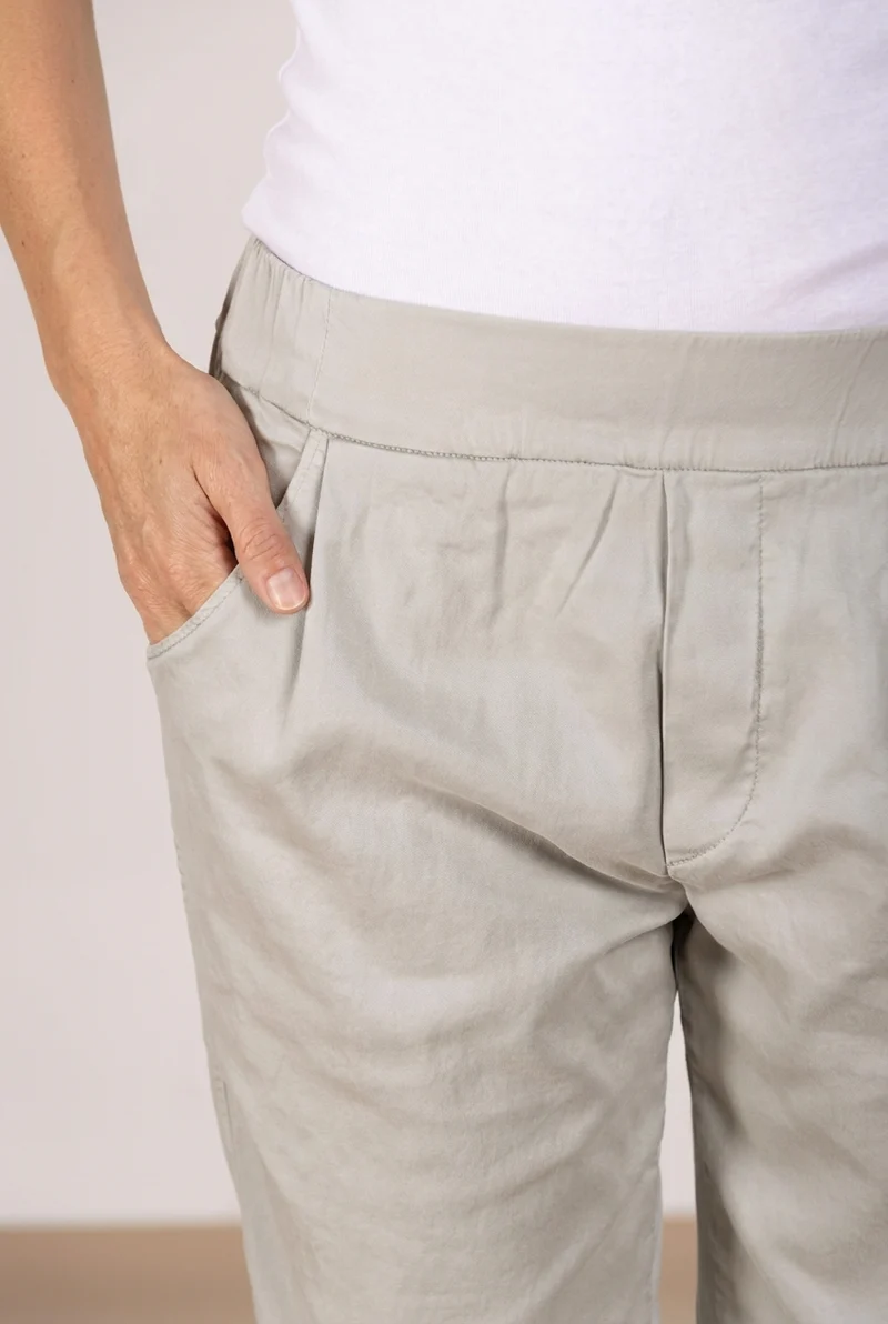 Easy Jogger pantalon chino femme en molleton stretch relaxed fit