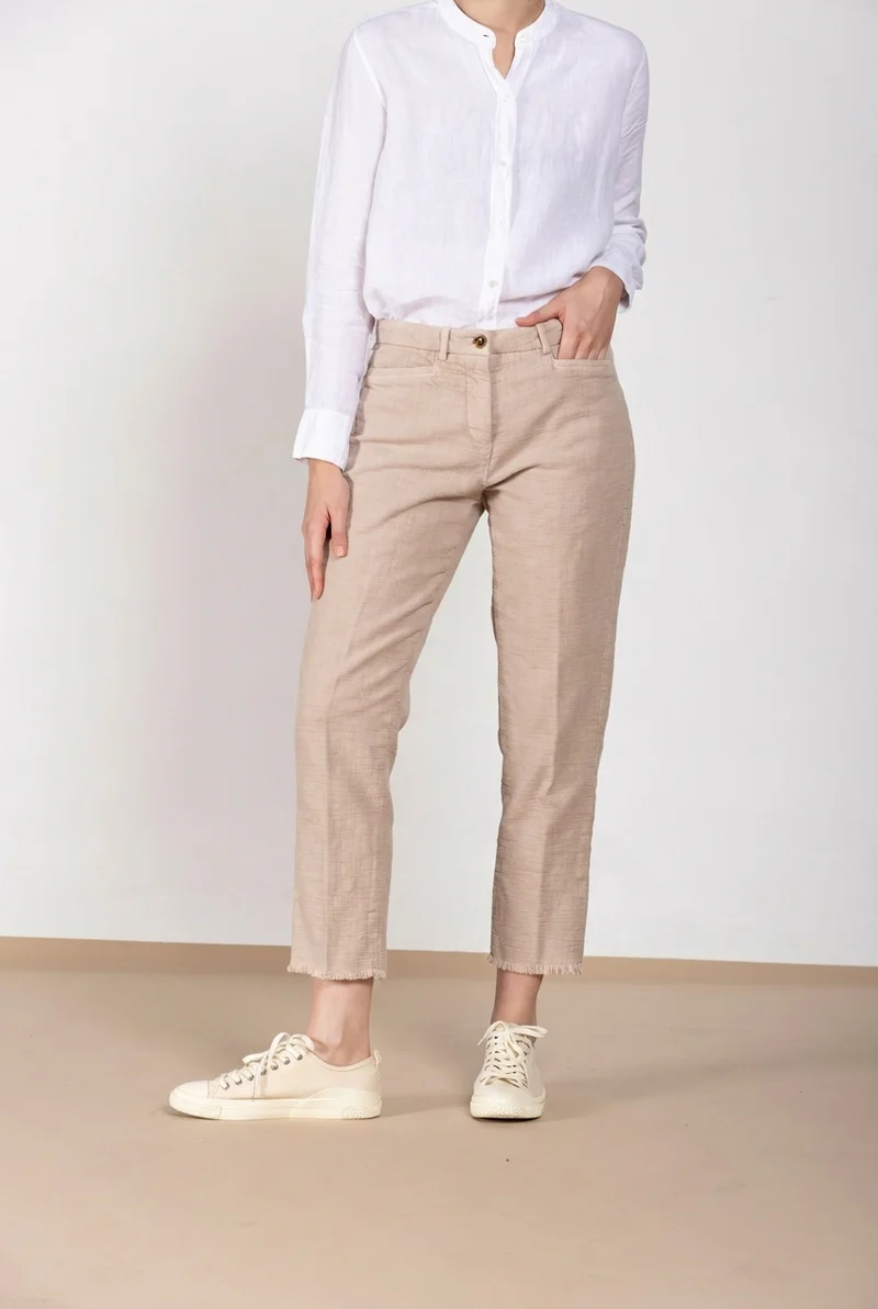 New York Carrot pantalon chino femme en natté carrot fit