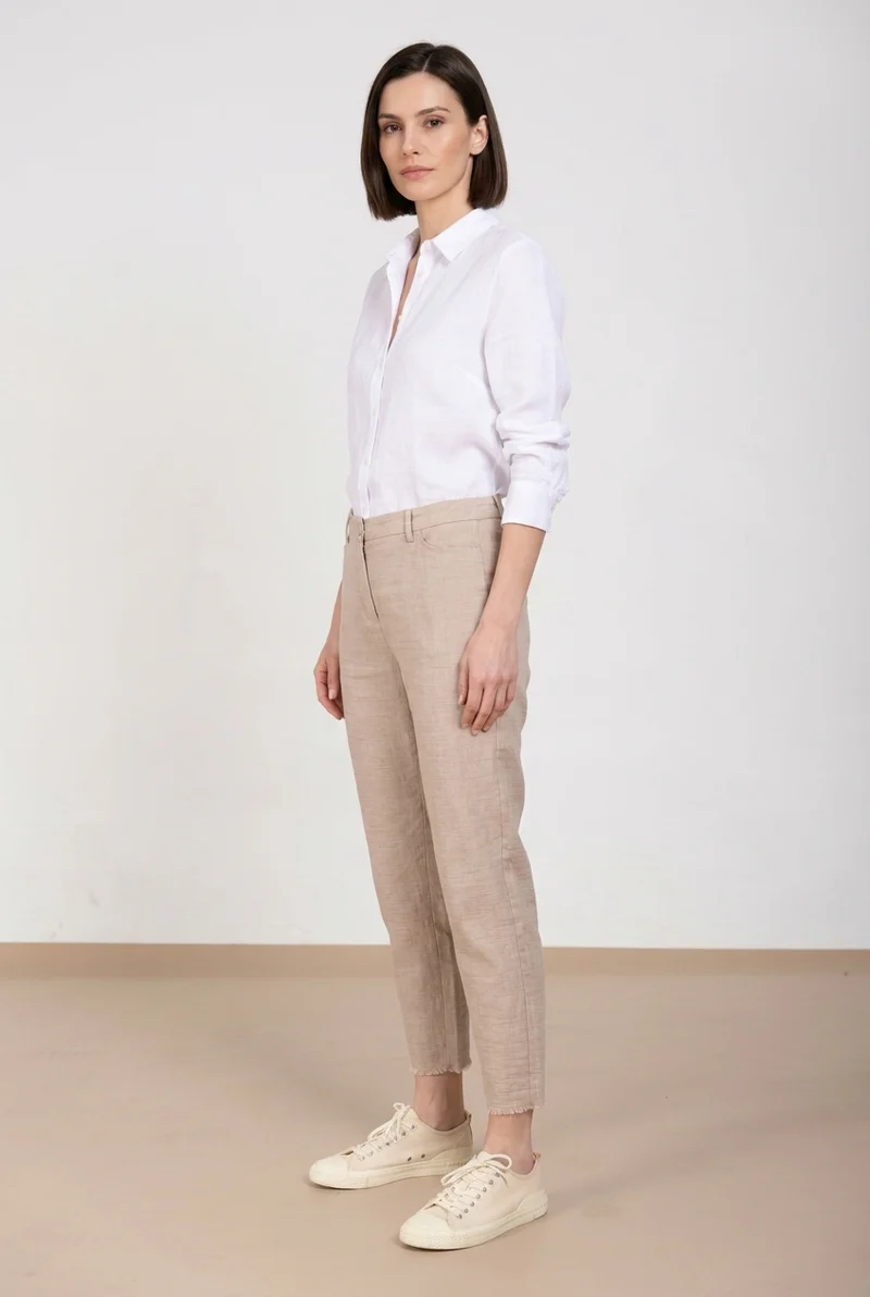 New York Carrot pantalon chino femme en natté carrot fit