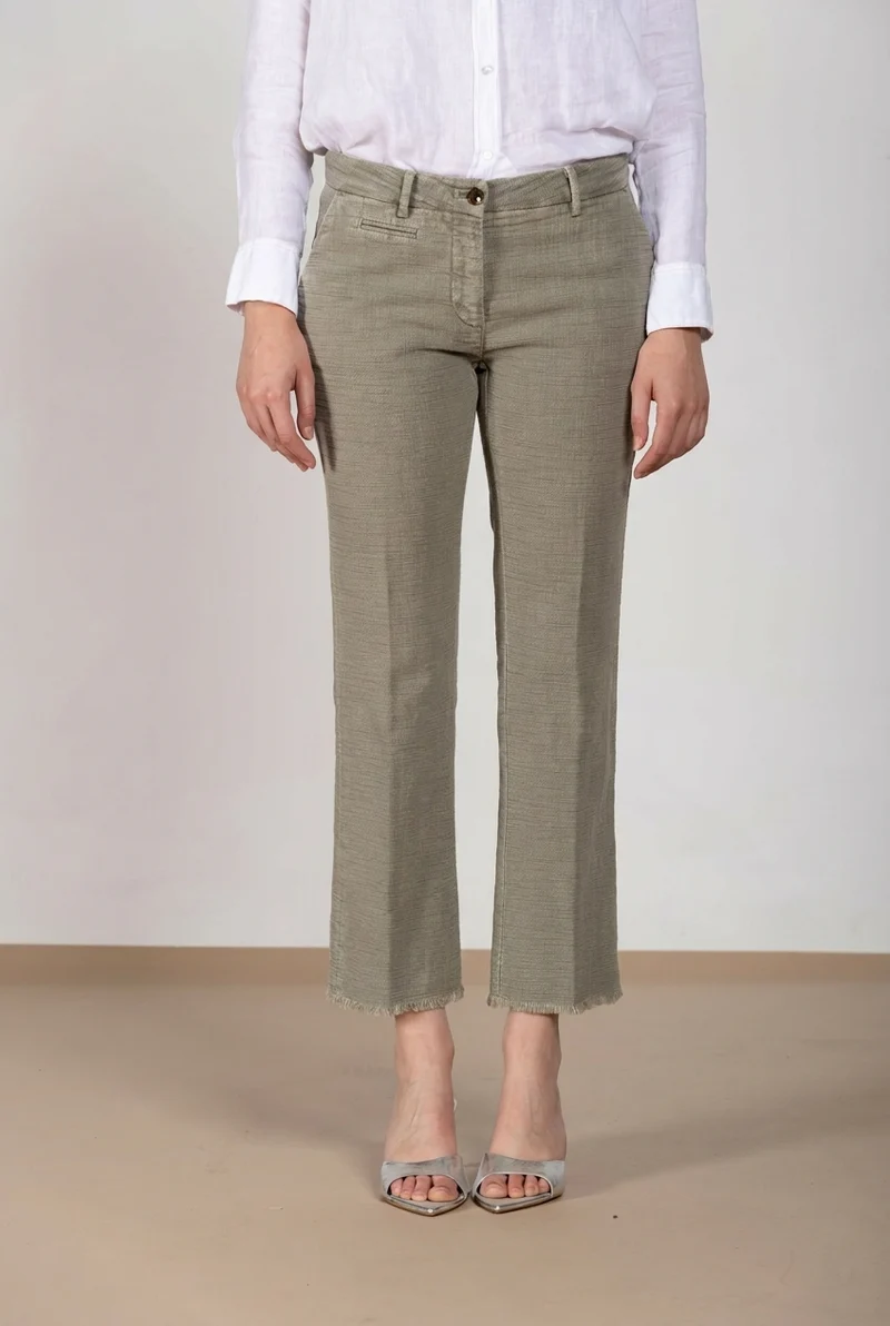 New York Trumpet pantalon chino femme en natté slim fit
