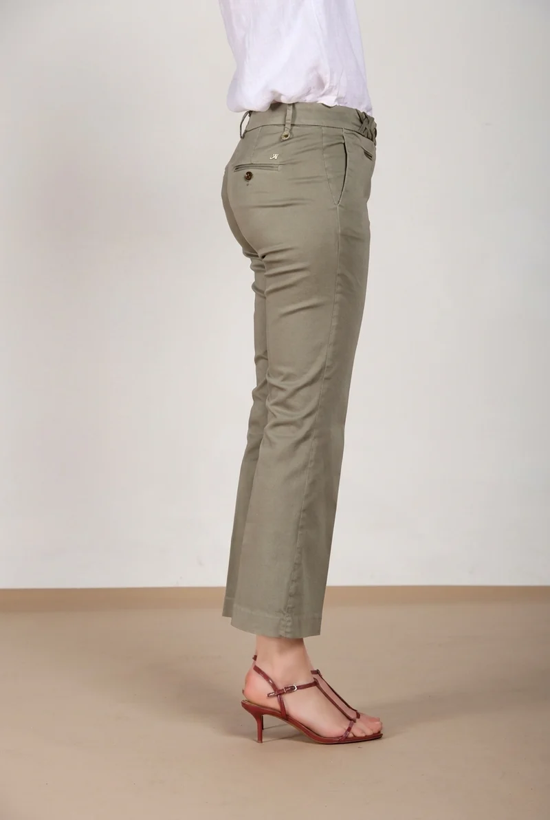 New York Trumpet pantalon chino femme en satin stretch slim fit