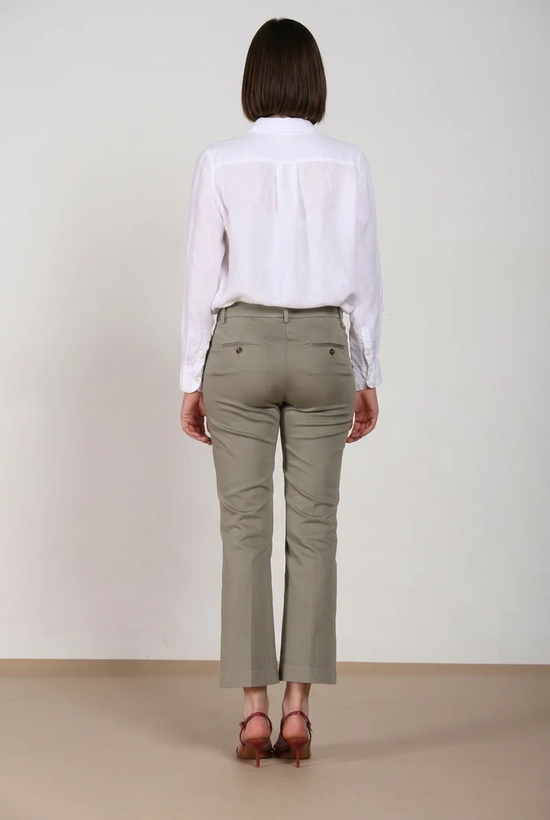 New York Trumpet pantalon chino femme en satin stretch slim fit