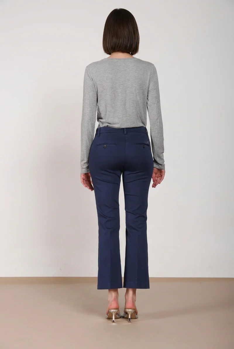 New York Trumpet pantalon chino femme en satin stretch slim fit