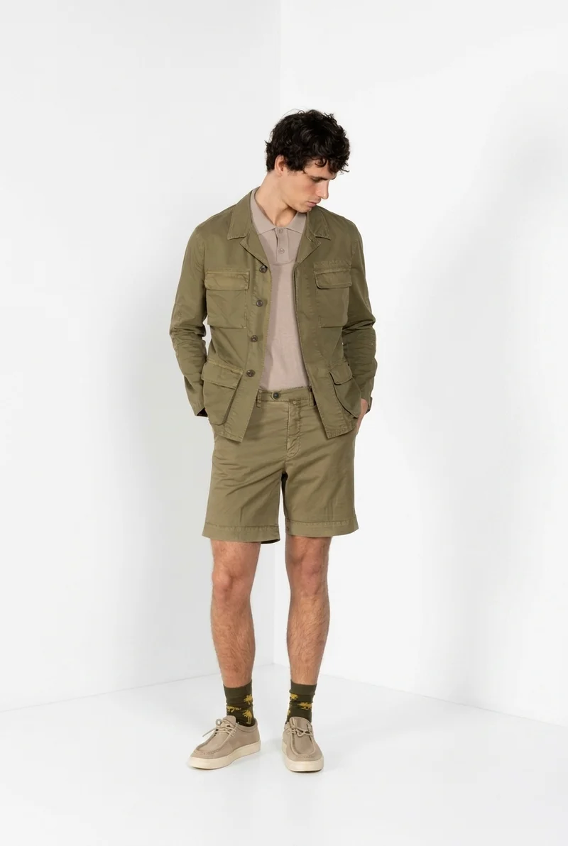 Boston delamere bermuda chino homme en twill stretch relaxed fit