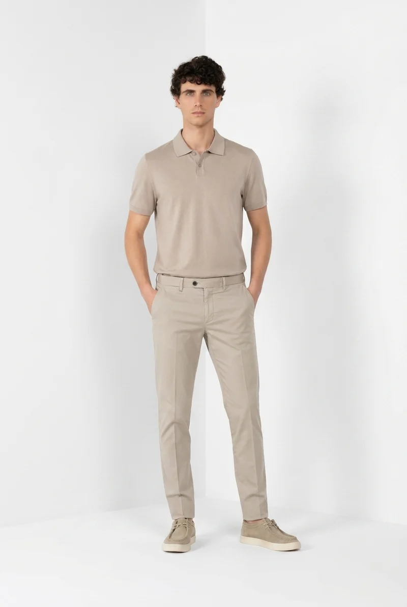 Torino delamere pantalon chino homme en gabardine stretch slim fit