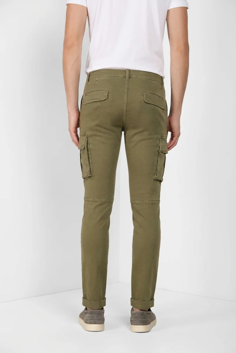 Chile delamere pantalon cargo homme en twill lin et coton regular fit