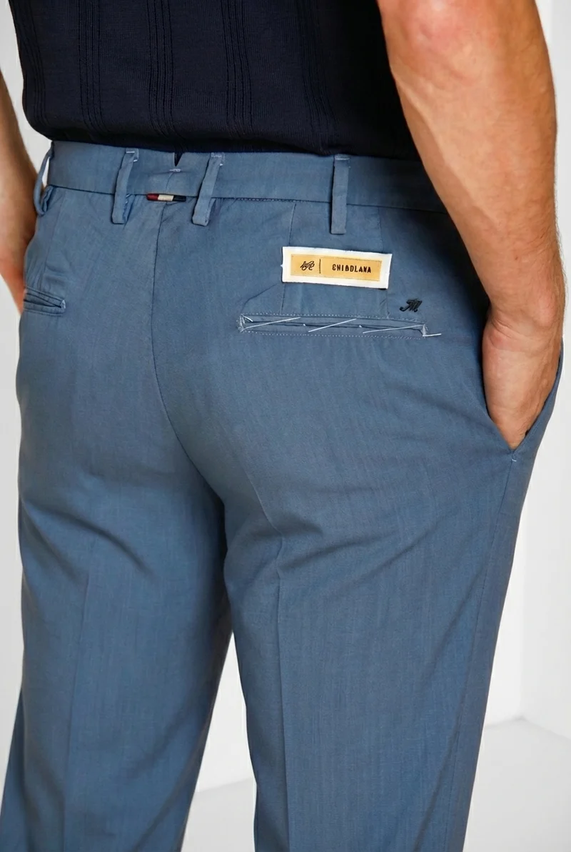 New York pantalon chino homme en twill laine regular fit
