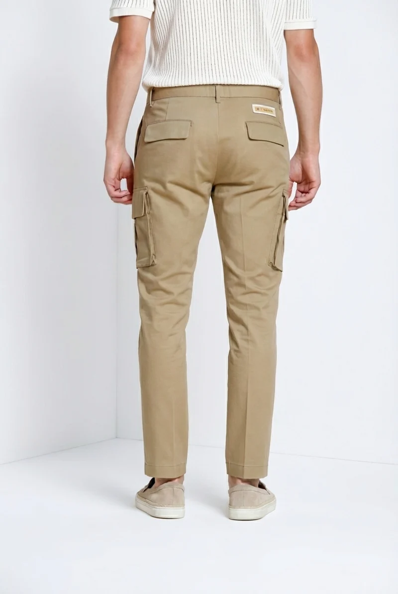 Chile Royal pantalon cargo homme gabardine teint en pièce regular fit