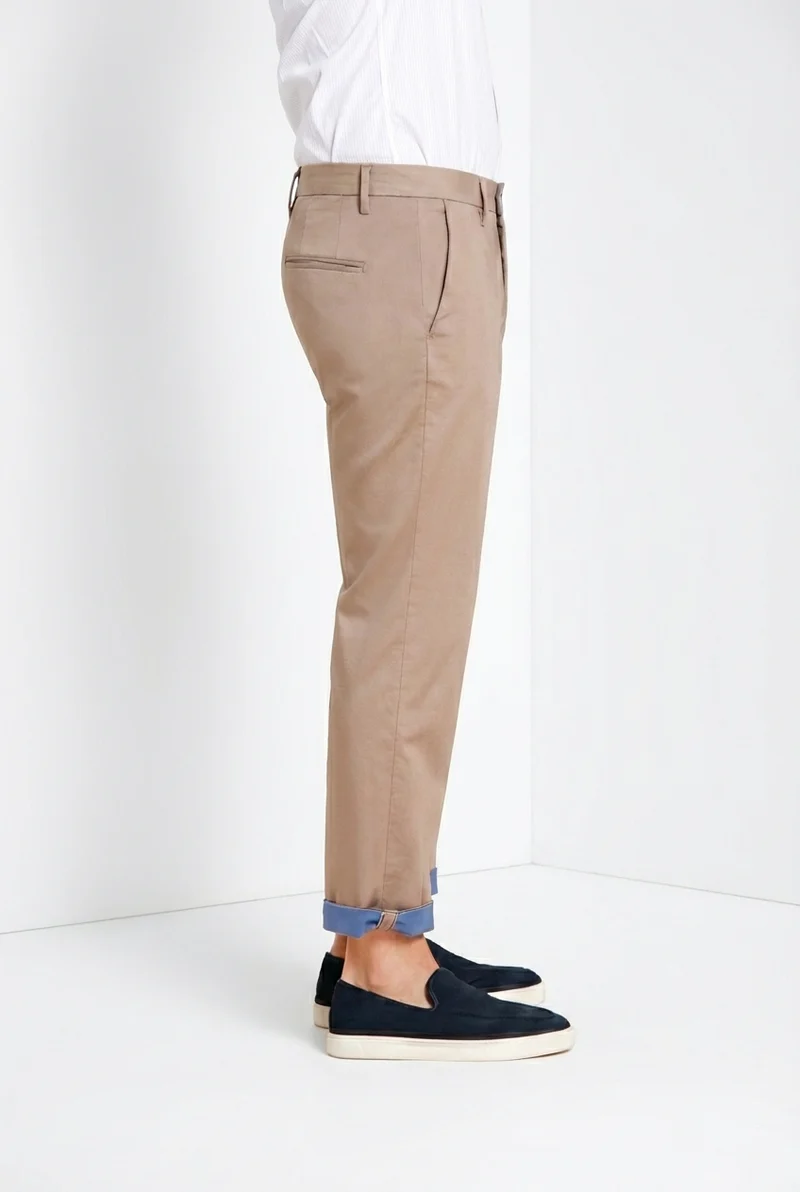 Torino City Travel pantalon chino homme en satin technique stretch slim fit