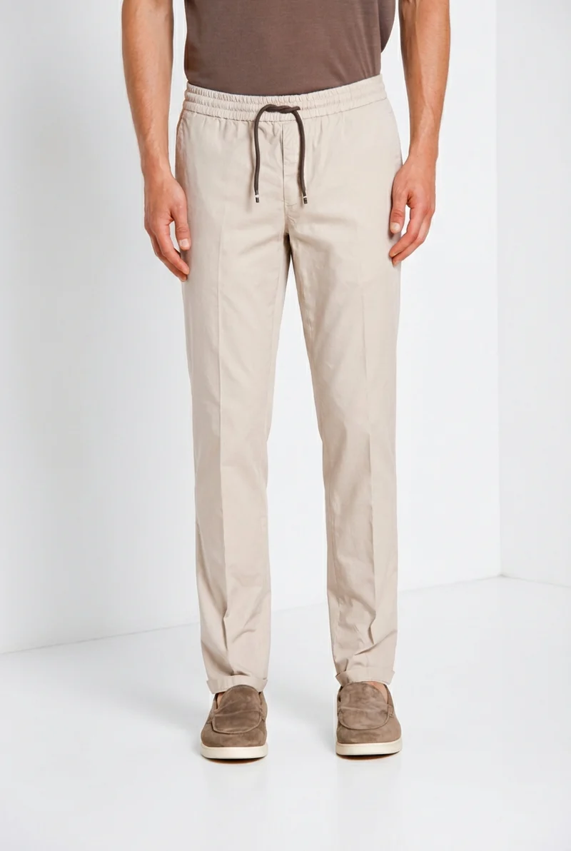 New York Sack pantalon chino jogger homme en toile parachute lyocell et coton regular fit