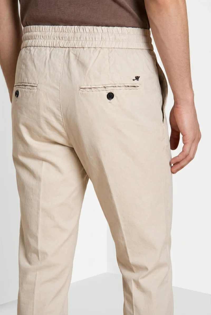 New York Sack pantalon chino jogger homme en toile parachute lyocell et coton regular fit