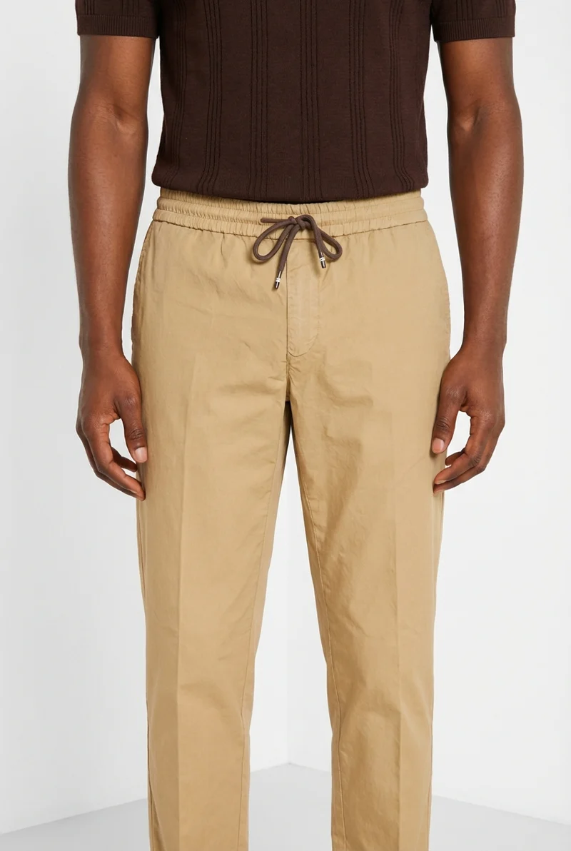 New York Sack pantalon chino jogger homme en toile parachute lyocell et coton regular fit