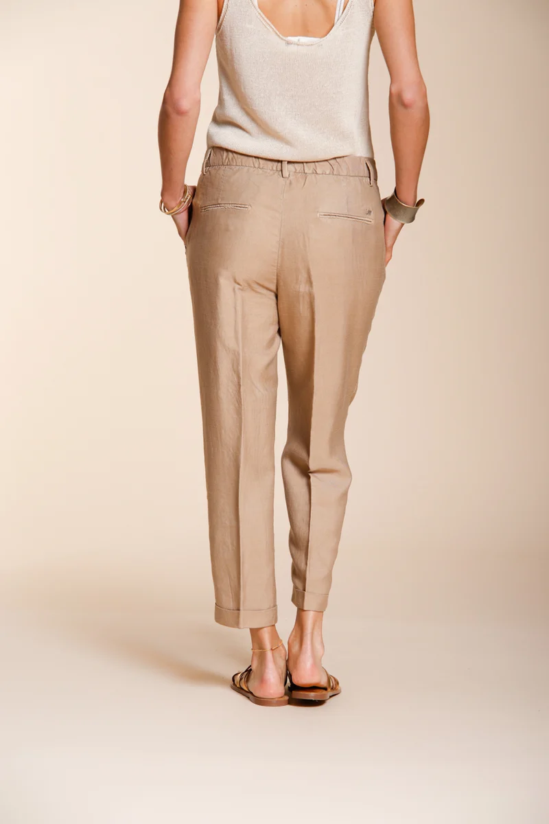 Linda Summer pantalon chino femme en canvas relaxed fit
