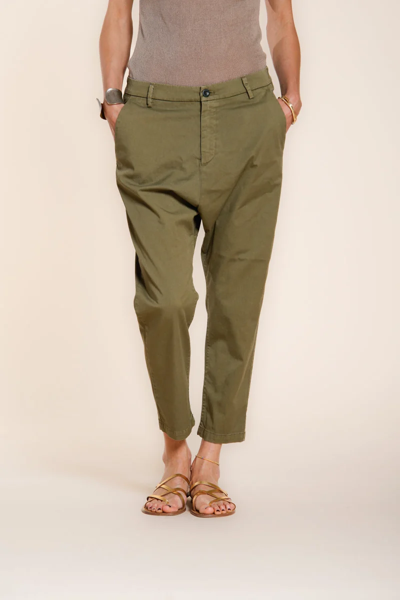 Malibu Jogger pantalon chino femme en gabardine carrot fit