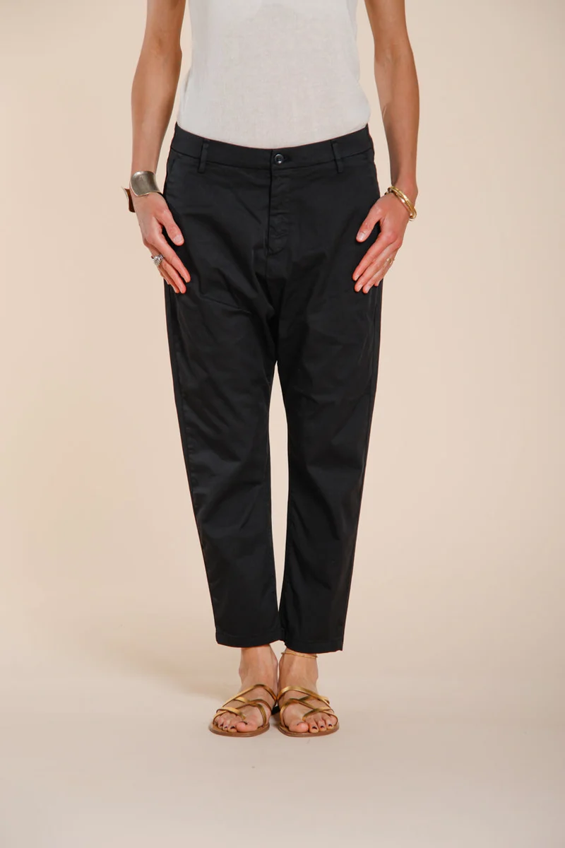 Malibu Jogger pantalon chino femme en gabardine carrot fit
