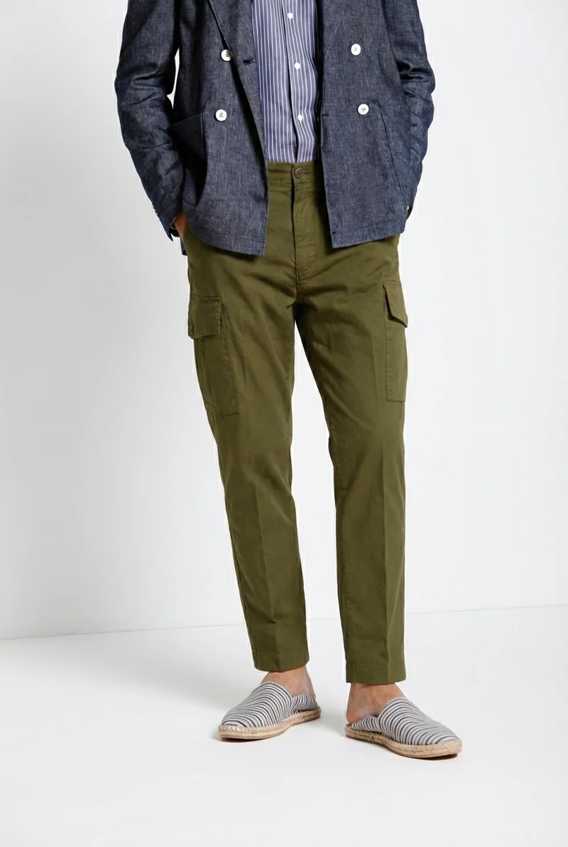 Cargo pantalon cargo homme en twill léger stretch relaxed fit