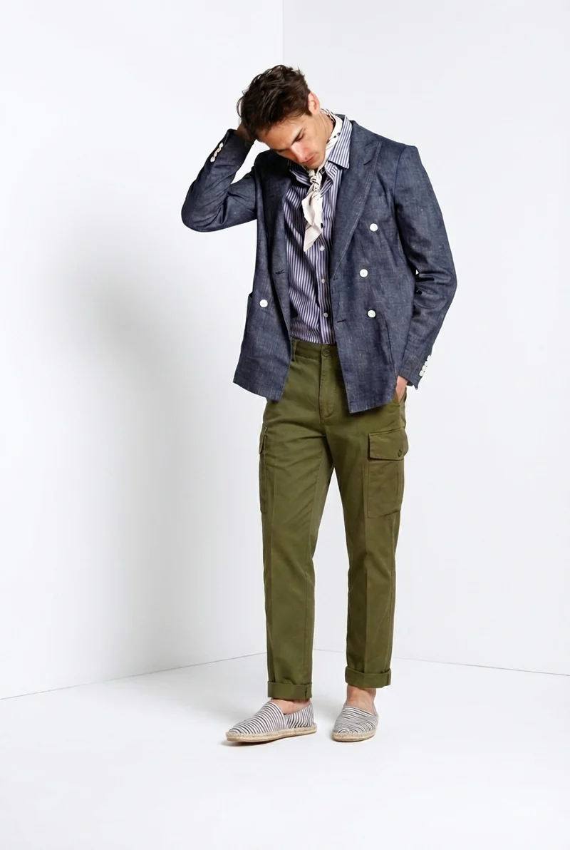 Cargo pantalon cargo homme en twill léger stretch relaxed fit