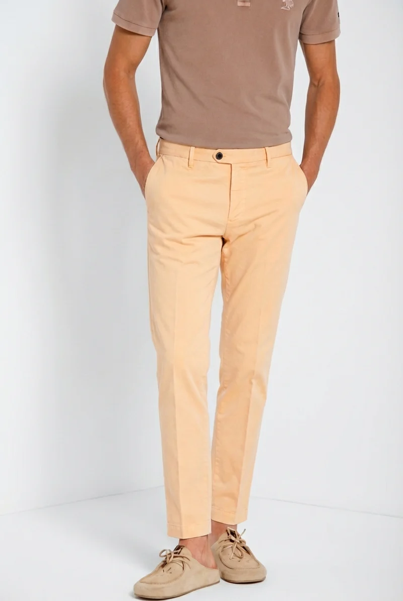 New York delamere pantalon chino homme en twill léger stretch regular fit