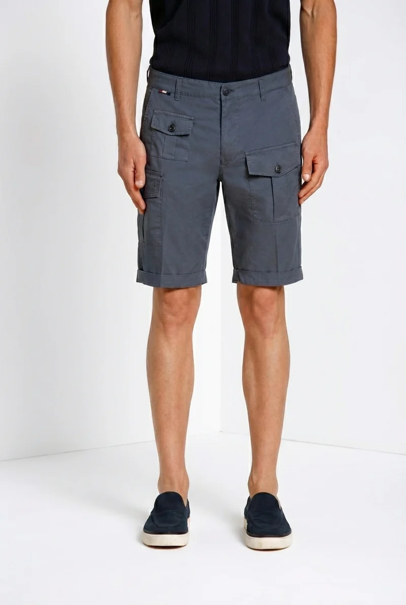 George Coolpocket bermuda cargo homme en gabardine stretch logo edition carrot fit ①