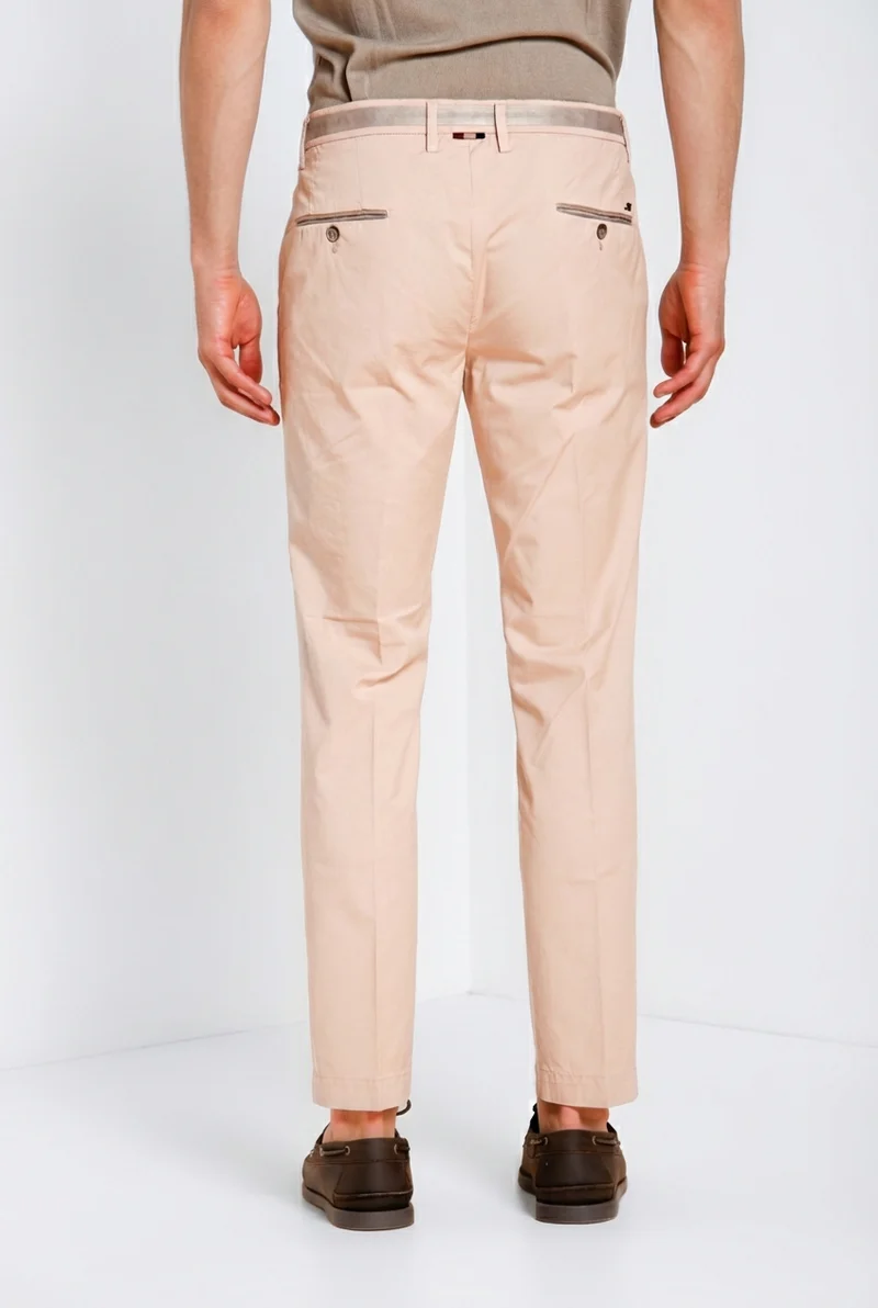 Torino 1 Pinces pantalon chino homme en gabardine stretch slim fit