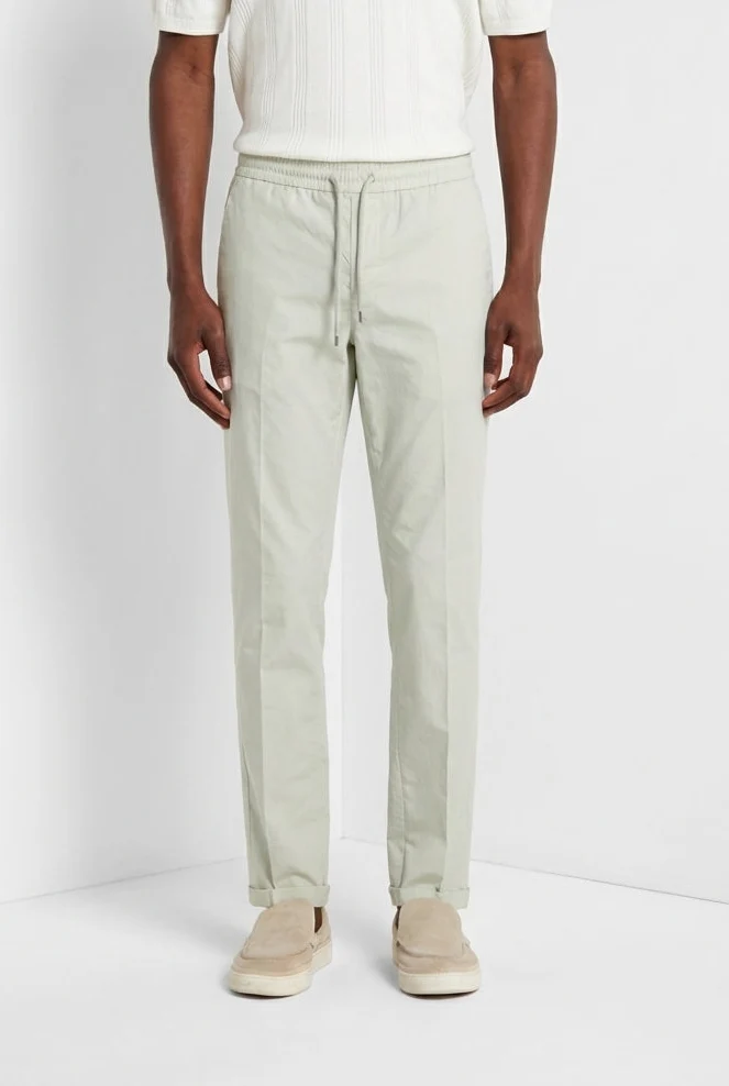 New York Sack pantalon chino jogger homme en toile parachute lyocell et coton regular fit