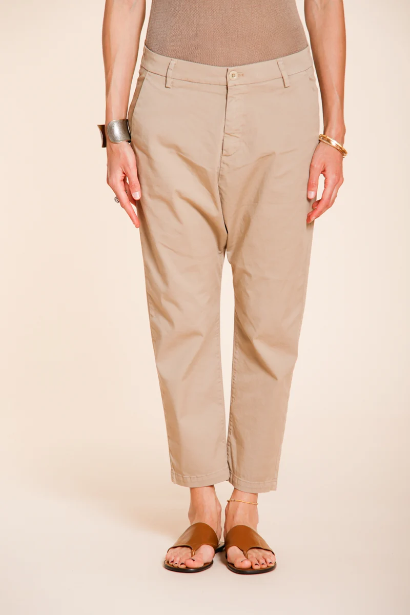 Malibu Jogger pantalon chino femme en gabardine carrot fit