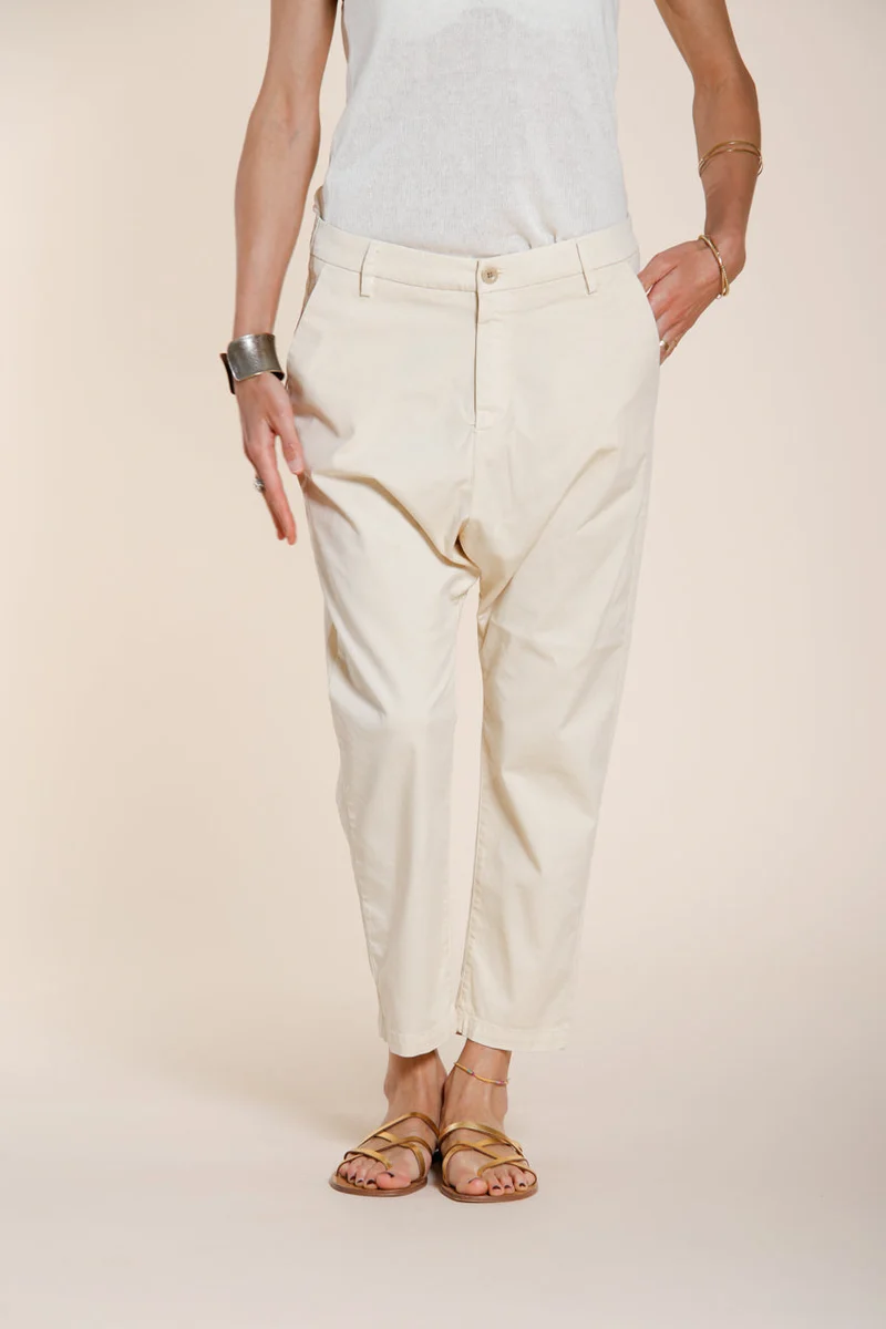 Malibu Jogger pantalon chino femme en gabardine carrot fit