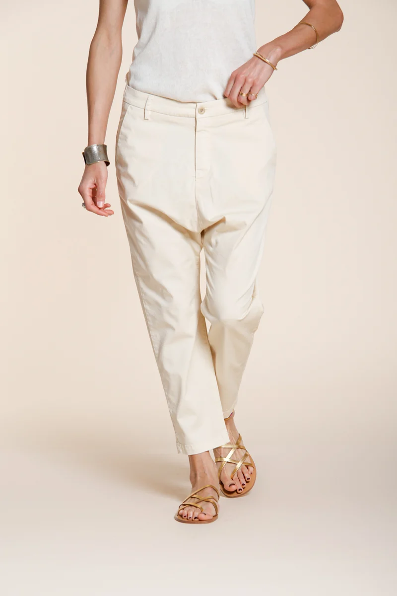 Malibu Jogger pantalon chino femme en gabardine carrot fit