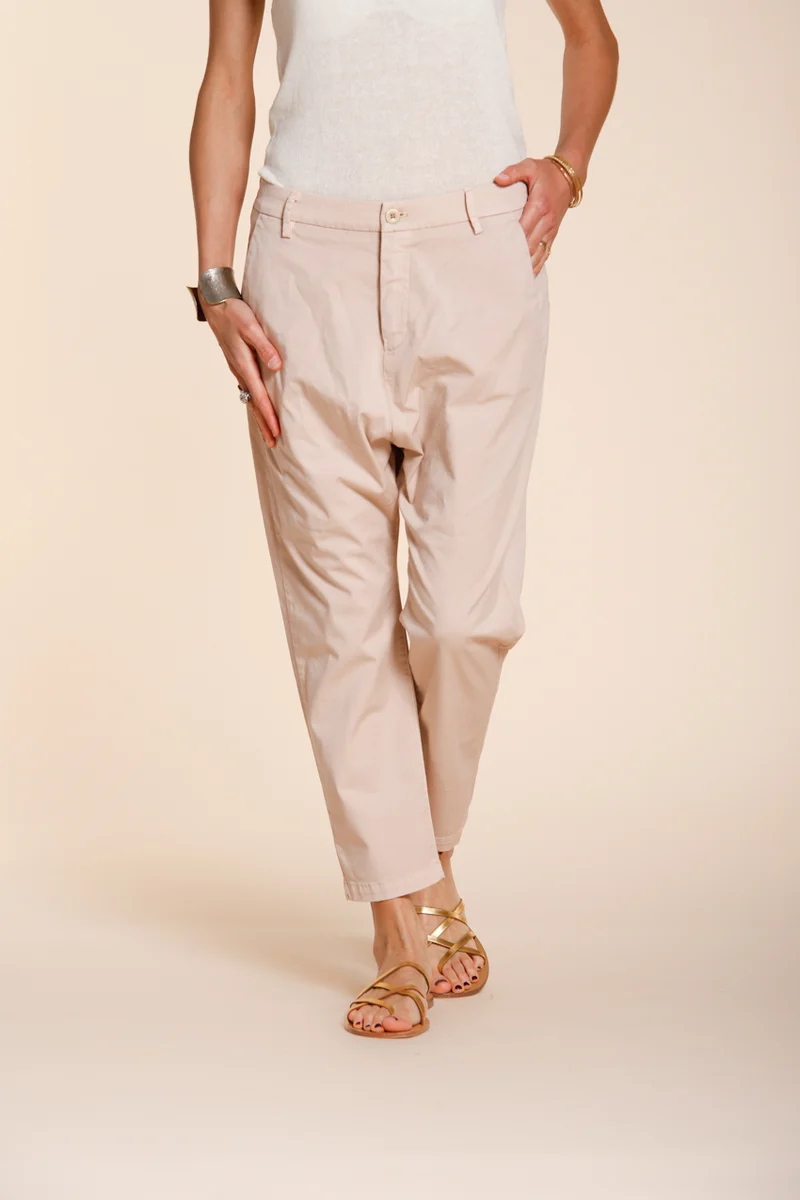Malibu Jogger pantalon chino femme en gabardine carrot fit
