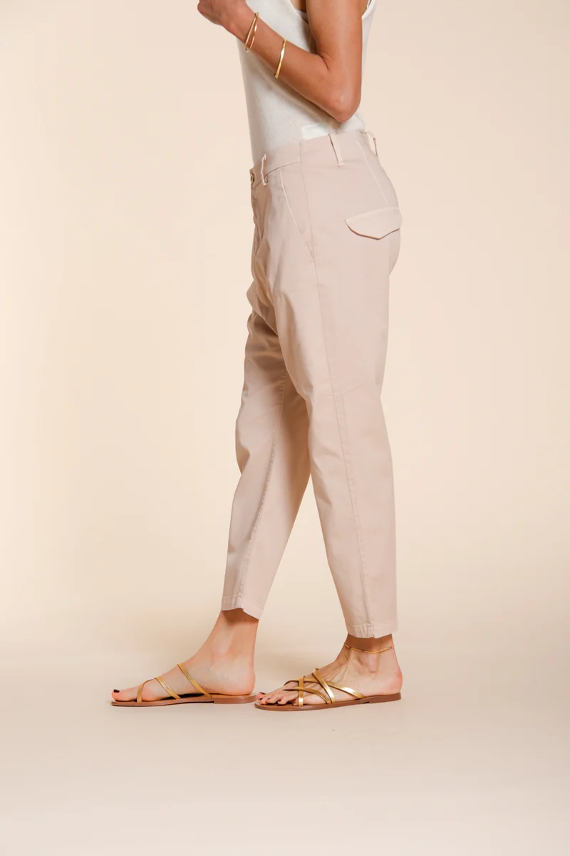 Malibu Jogger pantalon chino femme en gabardine carrot fit