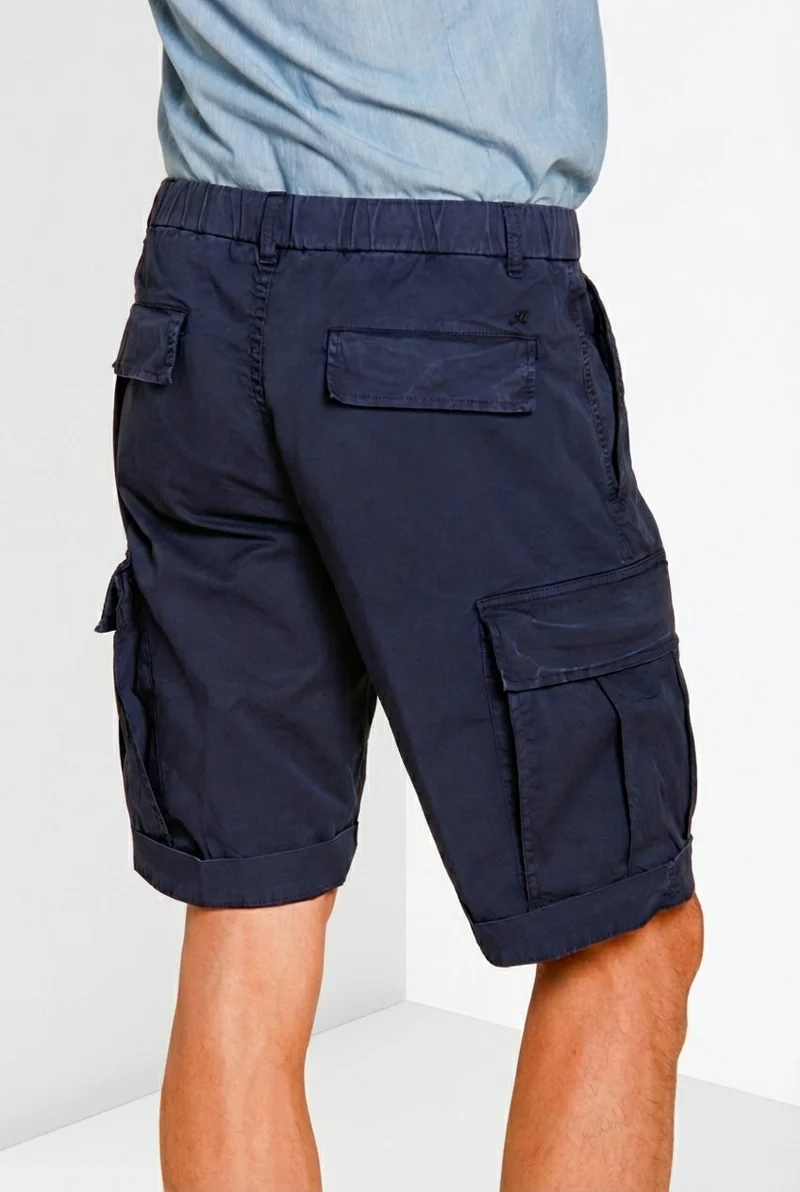 Cargo M74 bermuda cargo homme en gabardine stretch relaxed fit