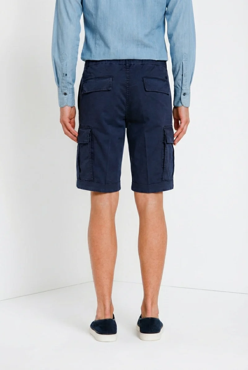 Cargo M74 bermuda cargo homme en gabardine stretch relaxed fit
