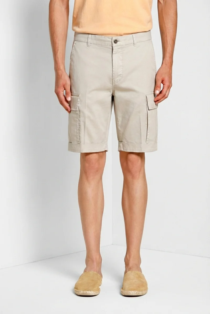 Cargo M74 bermuda cargo homme en gabardine stretch relaxed fit