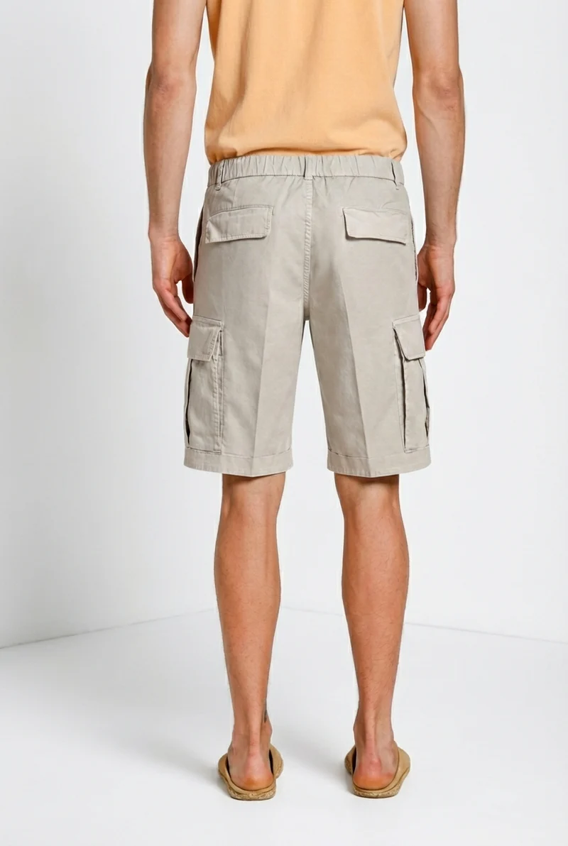 Cargo M74 bermuda cargo homme en gabardine stretch relaxed fit