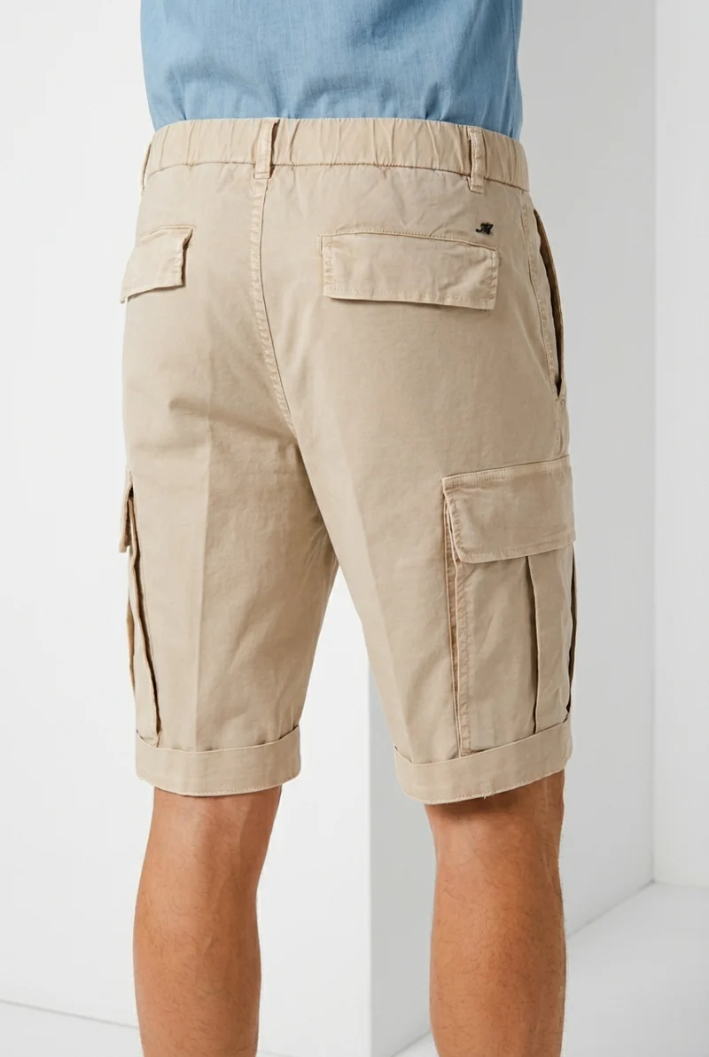 Cargo M74 bermuda cargo homme en gabardine stretch relaxed fit