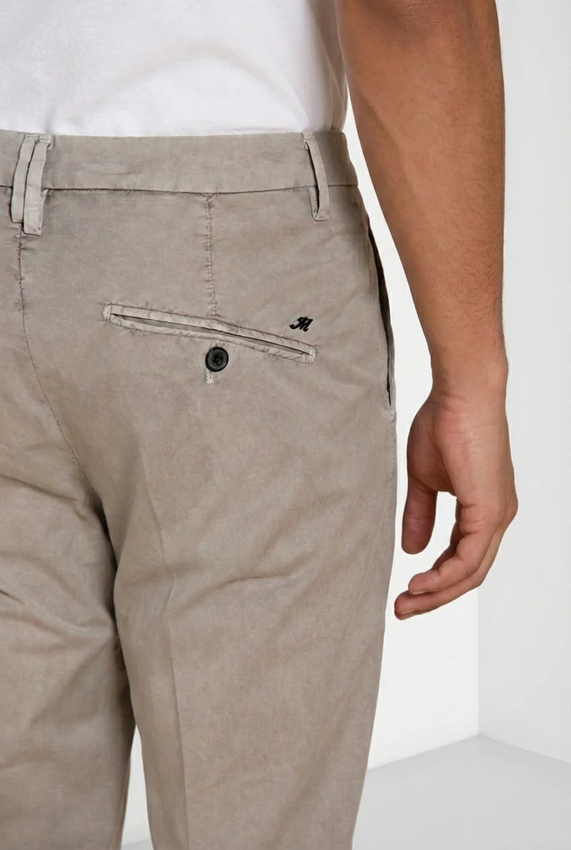 Osaka 1 Pince delamere pantalon chino homme en gabardine stretch carrot fit