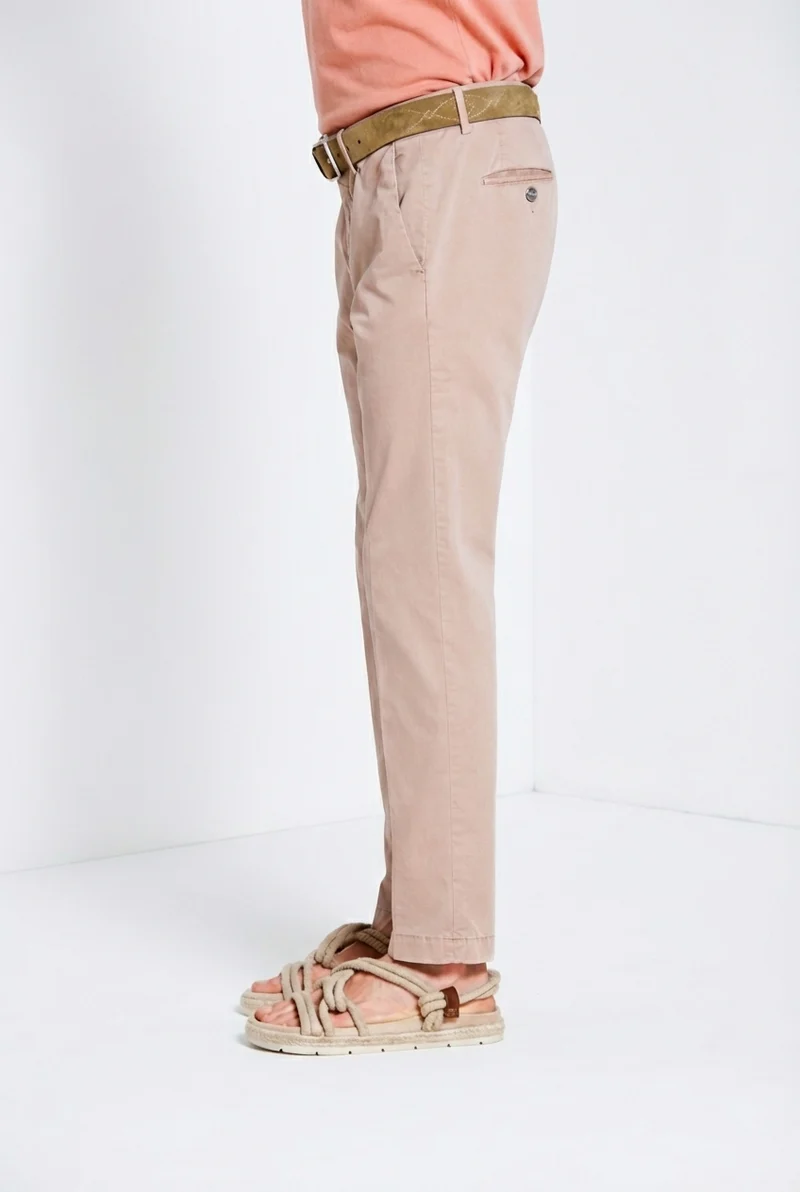 Torino delamere pantalon chino homme en gabardine stretch slim fit