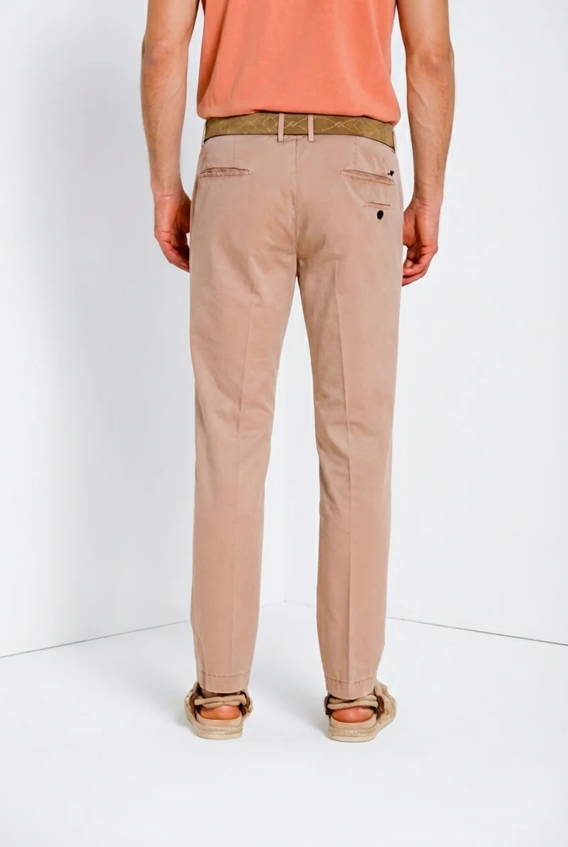 Torino delamere pantalon chino homme en gabardine stretch slim fit