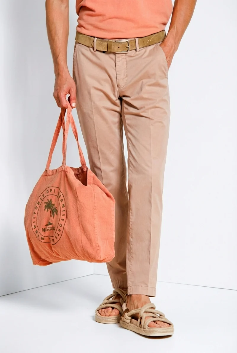 Torino delamere pantalon chino homme en gabardine stretch slim fit