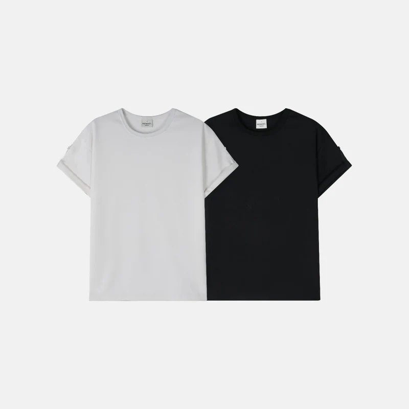(2Pack) Hendel Roll-Up Sleeve T-Shirt