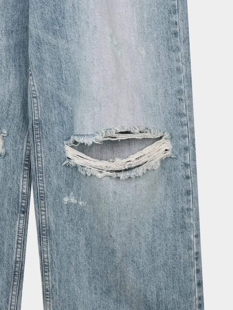 Reber Ripped Wide Leg Jeans