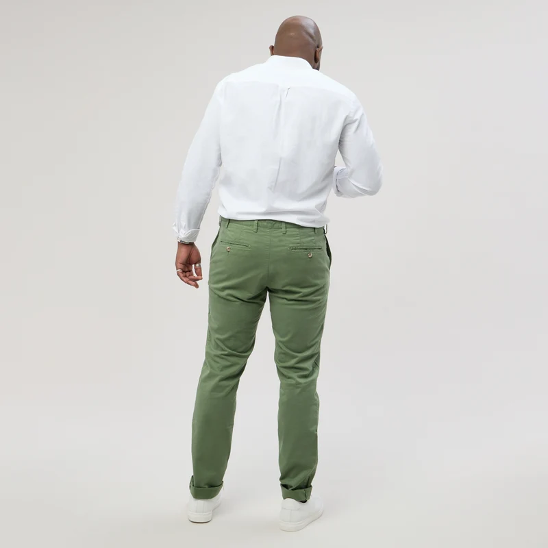 Pantalon "Pornichet E25" Chino Vert d'Eau