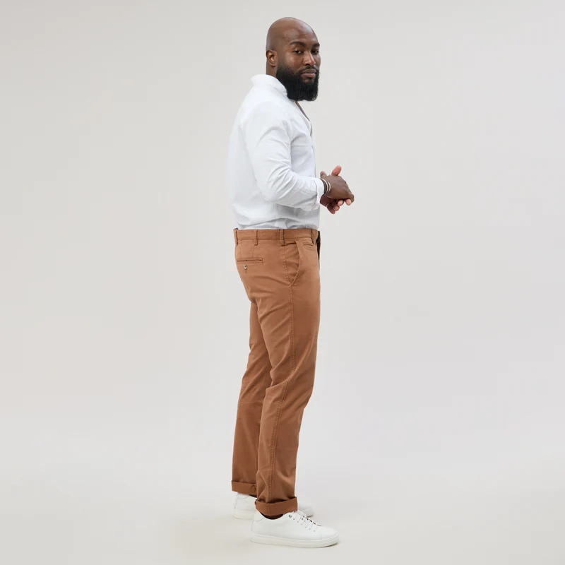 Pantalon "Pornichet E25" Chino Terracotta