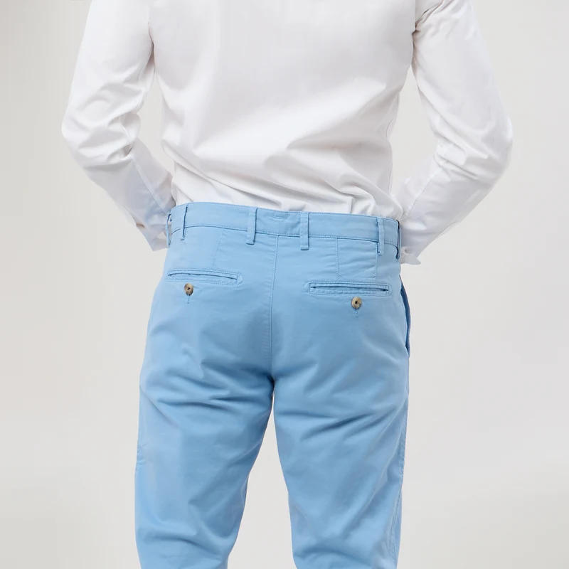 Pantalon "Pornichet E25" Chino Bleu Ciel