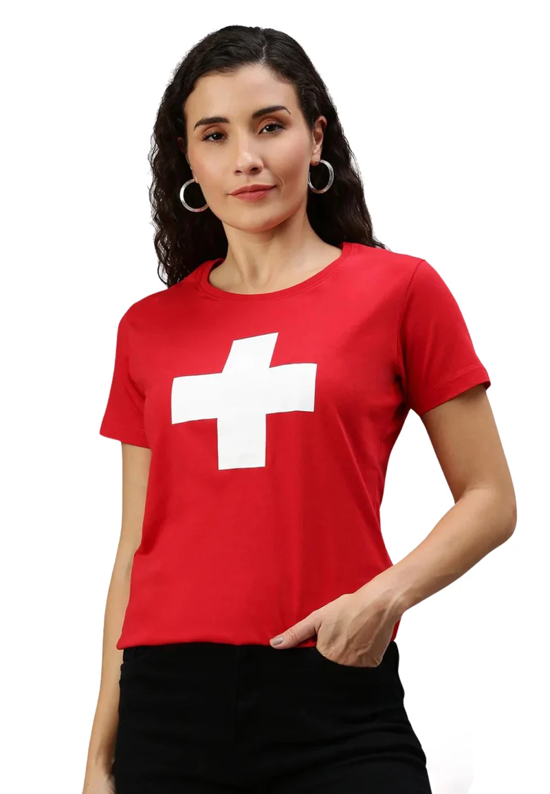 Helvetica T-Shirt Damen Roundneck