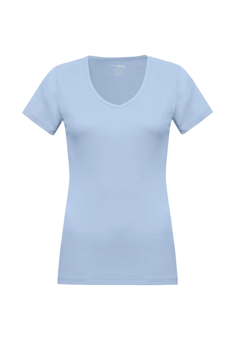 2855 Efia – Nachhaltiges Damen Rib T-Shirt mit V-Ausschnitt